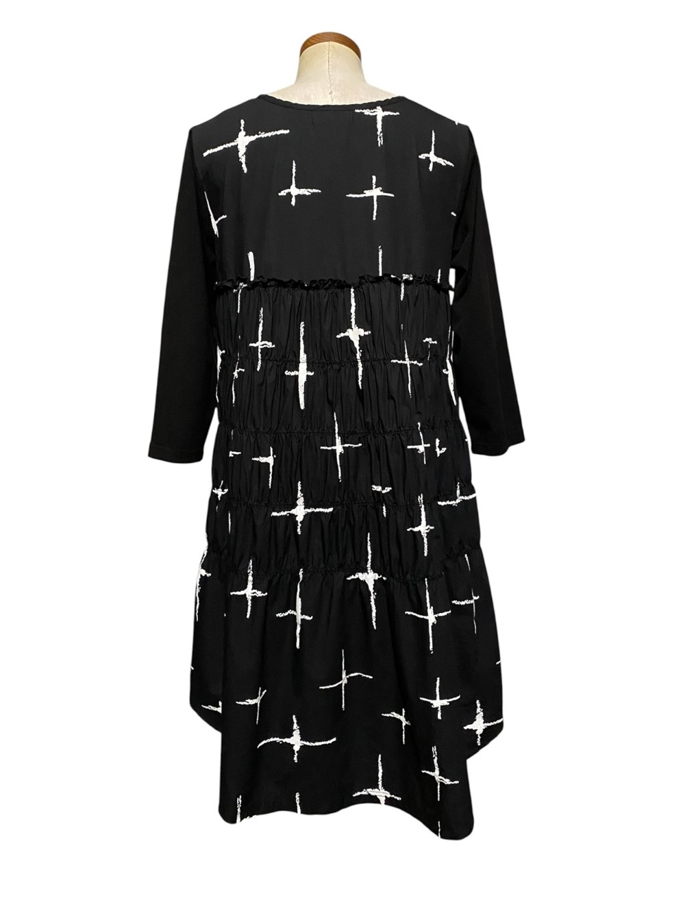 Snapdragon & Twig Mix Media Abstract Galaxy Dress S High End Boho Lagenlook - Picture 3 of 16